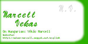 marcell vekas business card